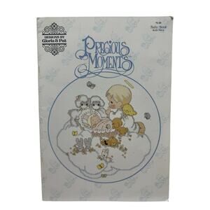 Vintage Precious Moments Baby Cross Stitch Design Book #PM-8 Angel 1985 Newborn
